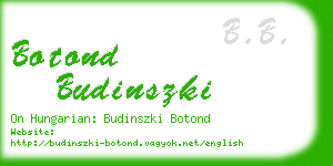 botond budinszki business card
